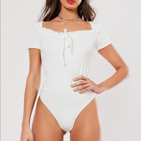 Missguided White Cream Bodysuit - Picture 2 of 3